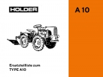 Lekki ciągnik Holder A10 - katalog części zamiennych